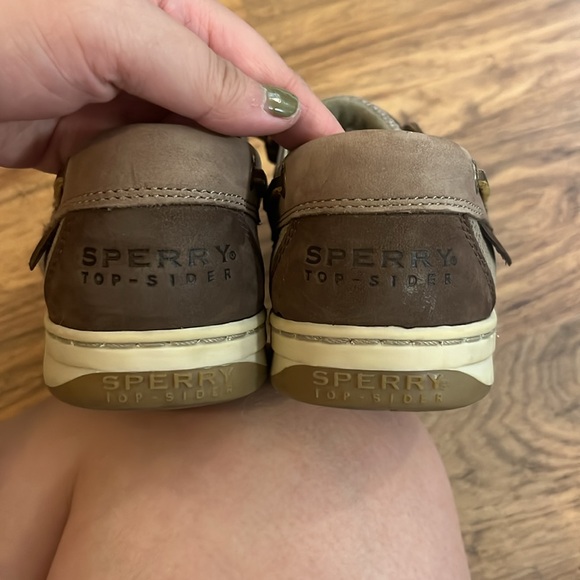Sperry Top-Sider Brown Leather and Gold Women’s Boat Shoes 7M - Picture 3 of 6